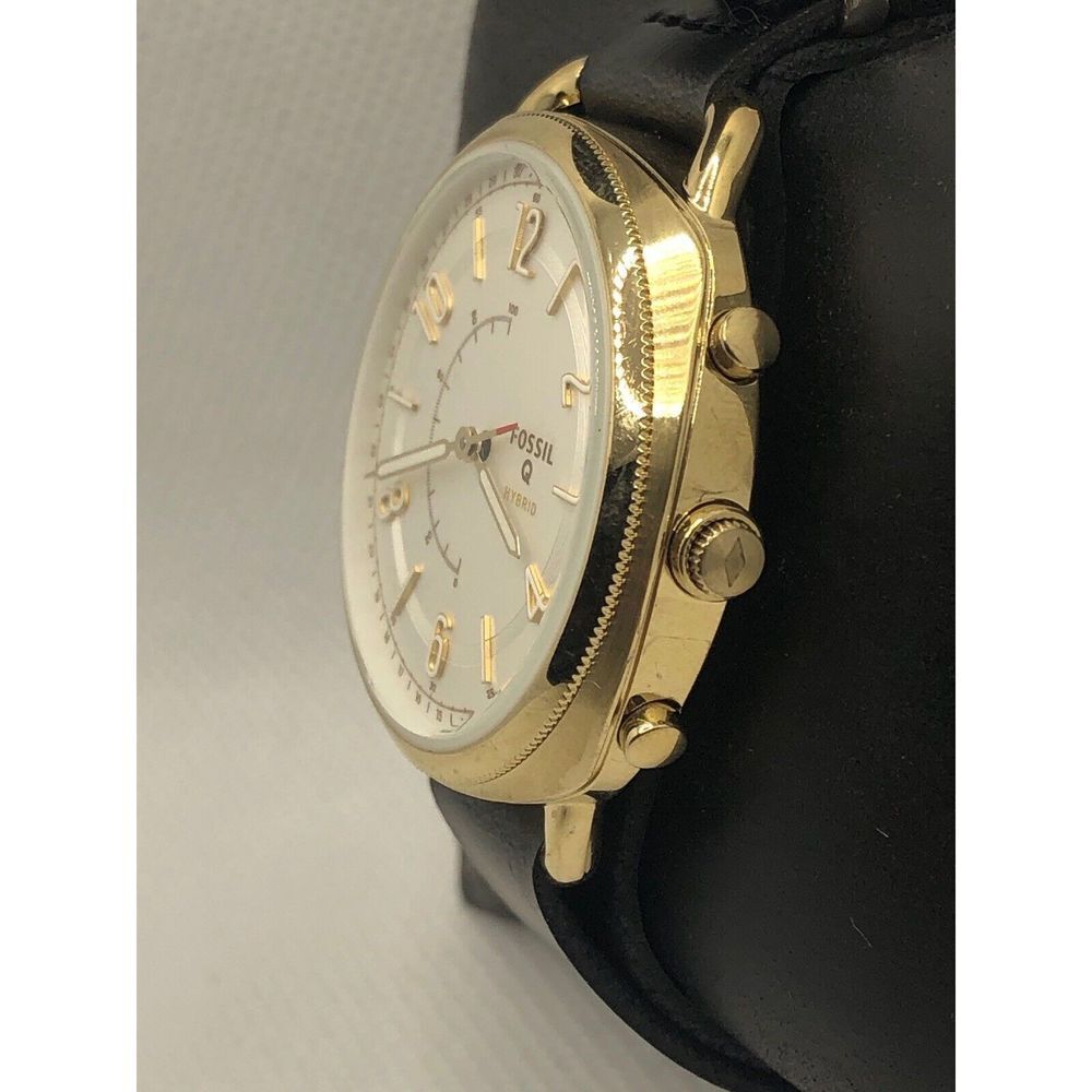 Fossil Q FTW1201 Women's Black Leather Analog Dial Wrist Hybrid Smart Watch HK13 - Picture 2 of 9